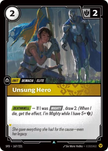 Image for Unsung Hero [167/221] - Riftbound: League of Legends Trading Card Game