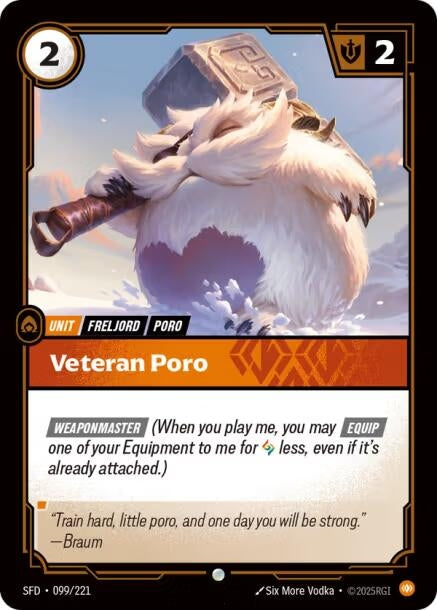 Image for Veteran Poro [099/221] - Riftbound: League of Legends Trading Card Game