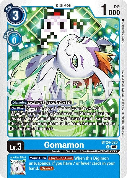 Image for Gomamon [BT24-020 U] - Digimon Card Game