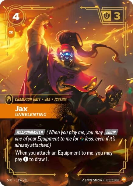 Image for Jax - Unrelenting [119/221] - Riftbound: League of Legends Trading Card Game