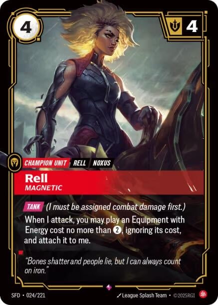Image for Rell - Magnetic [024/221] - Riftbound: League of Legends Trading Card Game