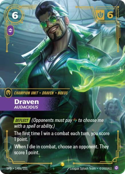Image for Draven - Audacious (Alternate Art) [148a/221] - Riftbound: League of Legends Trading Card Game