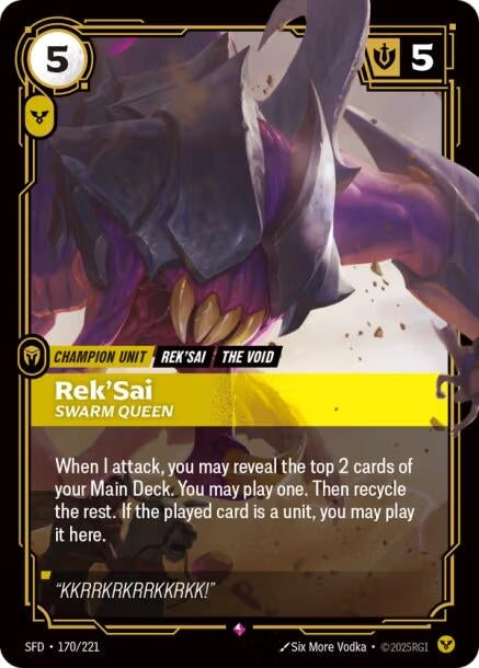 Image for Rek'Sai - Swarm Queen [170/221] - Riftbound: League of Legends Trading Card Game
