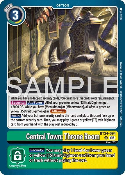 Image for Central Town: Throne Room [BT24-094 U] - Digimon Card Game