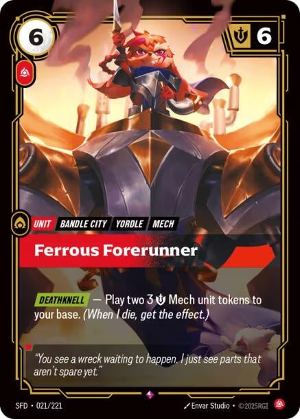 Image for Ferrous Forerunner [021/221] - Riftbound: League of Legends Trading Card Game