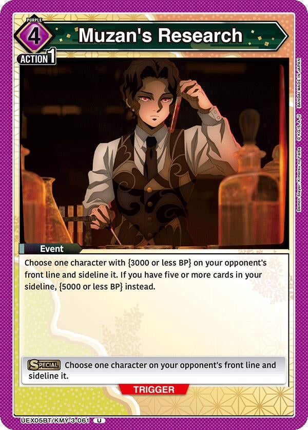 Image for Muzan's Research [UEX05BT/KMY-3-061] - Union Arena