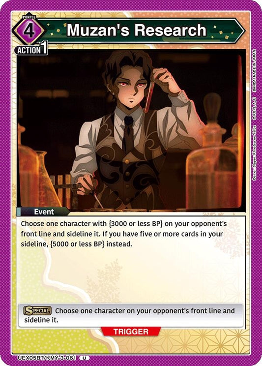 Image for Muzan's Research [UEX05BT/KMY-3-061] - Union Arena