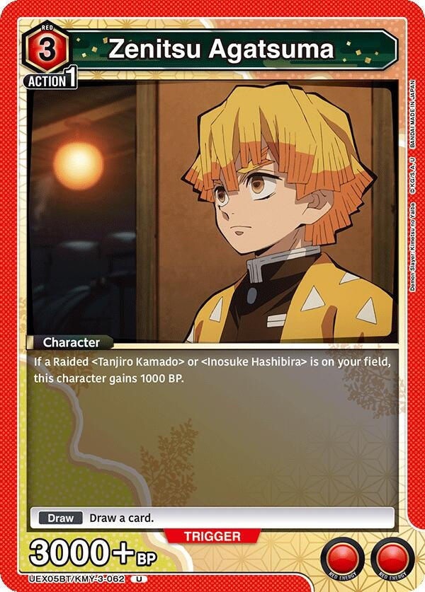 Image for Zenitsu Agatsuma [UEX05BT/KMY-3-062] - Union Arena