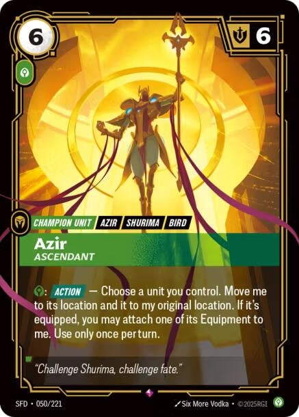 Image for Azir - Ascendant [050/221] - Riftbound: League of Legends Trading Card Game