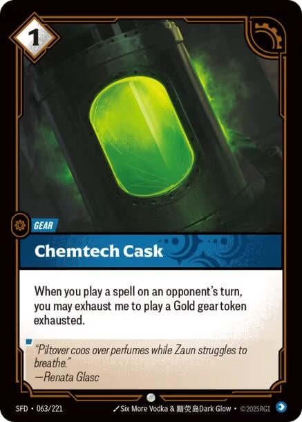 Image for Chemtech Cask [063/221] - Riftbound: League of Legends Trading Card Game
