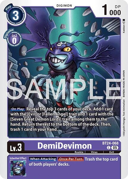 Image for DemiDevimon [BT24-068 C] - Digimon Card Game