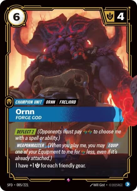 Image for Ornn - Forge God [085/221] - Riftbound: League of Legends Trading Card Game
