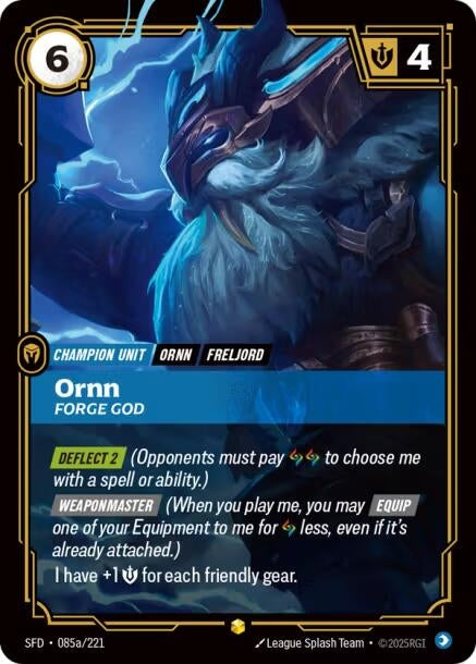 Image for Ornn - Forge God (Alternate Art) [085a/221] - Riftbound: League of Legends Trading Card Game