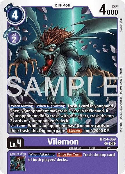 Image for Vilemon [BT24-069 C] - Digimon Card Game