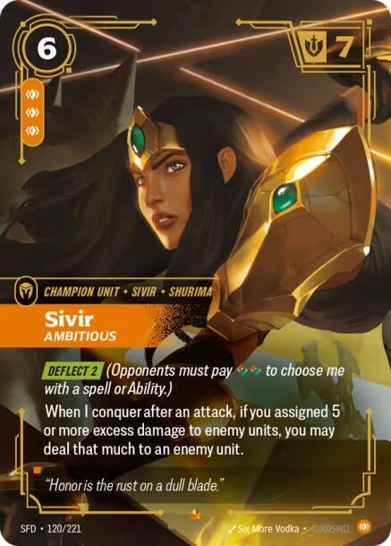 Image for Sivir - Ambitious [120/221] - Riftbound: League of Legends Trading Card Game