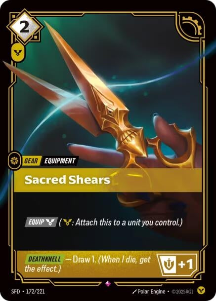 Image for Sacred Shears [172/221] - Riftbound: League of Legends Trading Card Game
