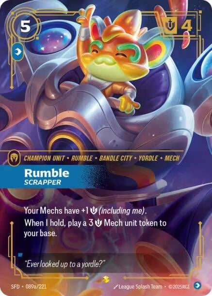 Image for Rumble - Scrapper (Alternate Art) [089a/221] - Riftbound: League of Legends Trading Card Game