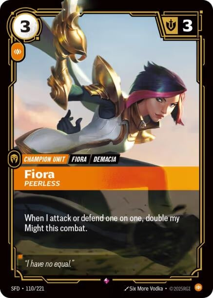 Image for Fiora - Peerless [110/221] - Riftbound: League of Legends Trading Card Game