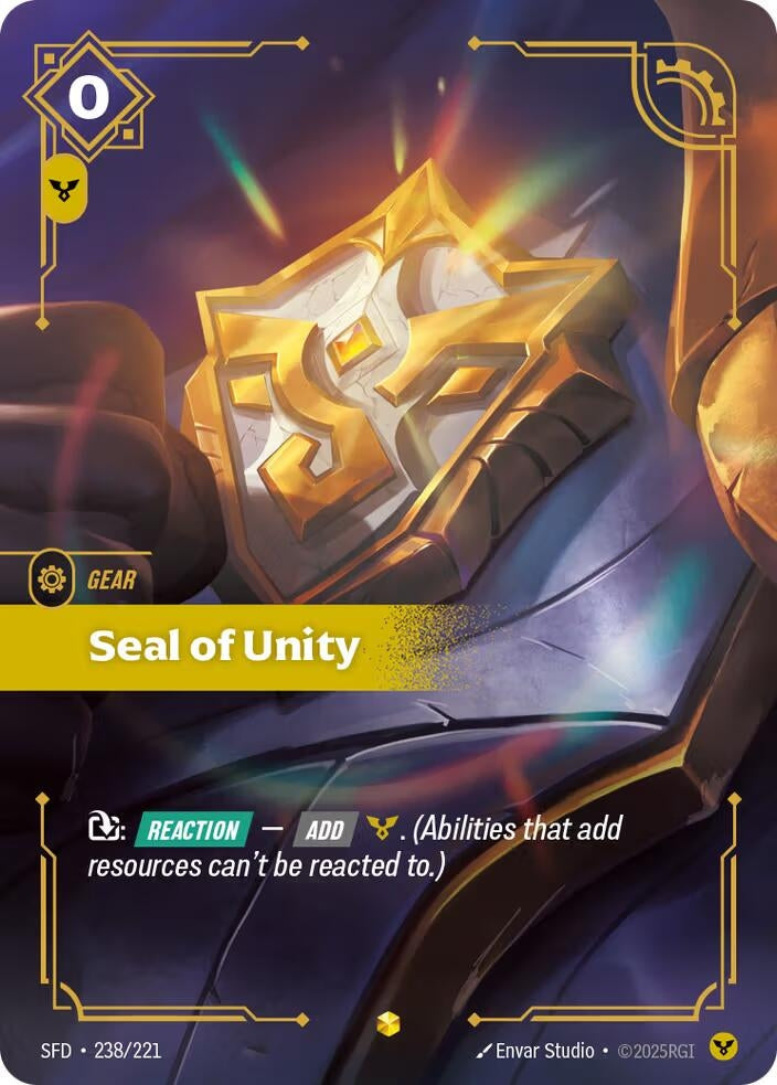 Image for Seal of Unity (Overnumbered) [238/221] - Riftbound: League of Legends Trading Card Game