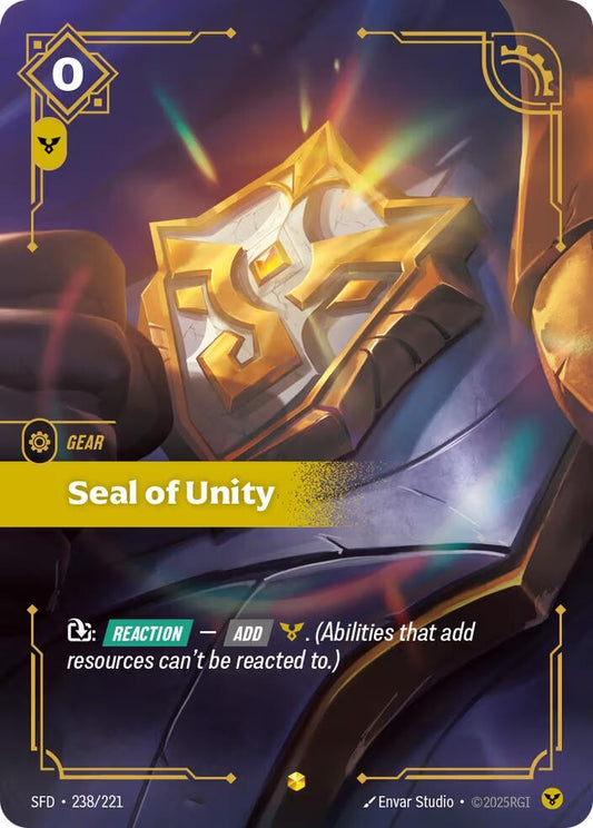 Image for Seal of Unity (Overnumbered) [238/221] - Riftbound: League of Legends Trading Card Game