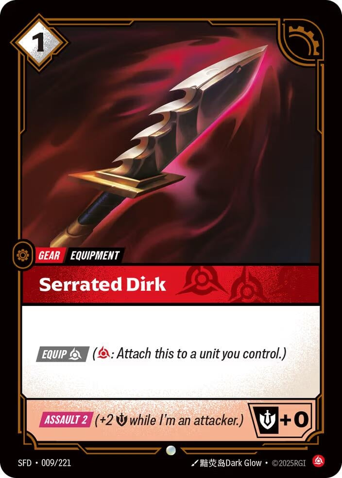 Image for Serrated Dirk [009/221] - Riftbound: League of Legends Trading Card Game