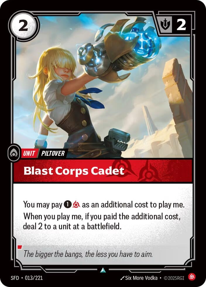 Image for Blast Corps Cadet [013/221] - Riftbound: League of Legends Trading Card Game
