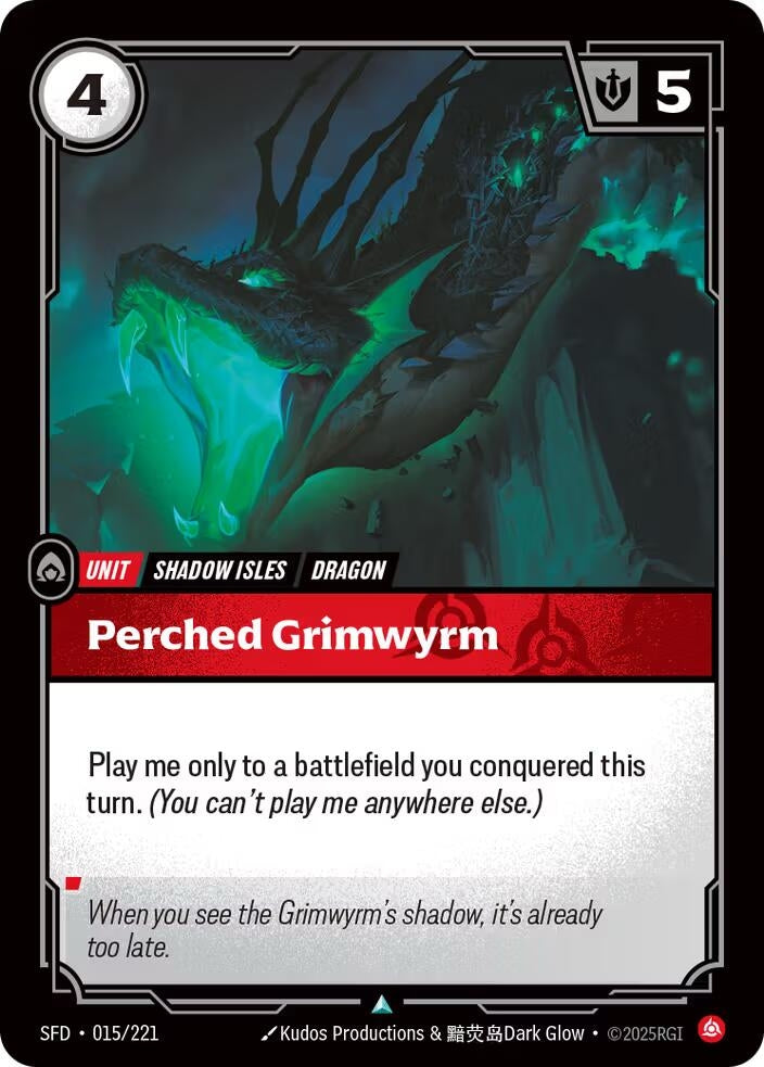 Image for Perched Grimwyrm [015/221] - Riftbound: League of Legends Trading Card Game