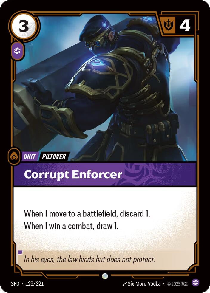 Image for Corrupt Enforcer [123/221] - Riftbound: League of Legends Trading Card Game