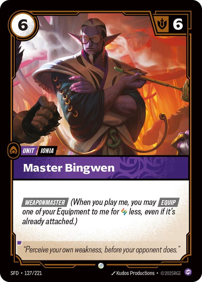 Image for Master Bingwen [127/221] - Riftbound: League of Legends Trading Card Game