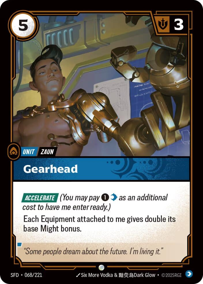 Image for Gearhead [068/221] - Riftbound: League of Legends Trading Card Game