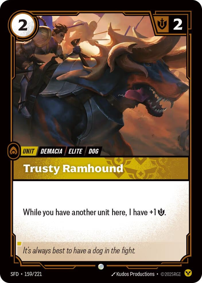 Image for Trusty Ramhound [159/221] - Riftbound: League of Legends Trading Card Game