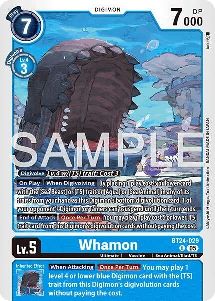 Image for Whamon [BT24-029 U] - Digimon Card Game