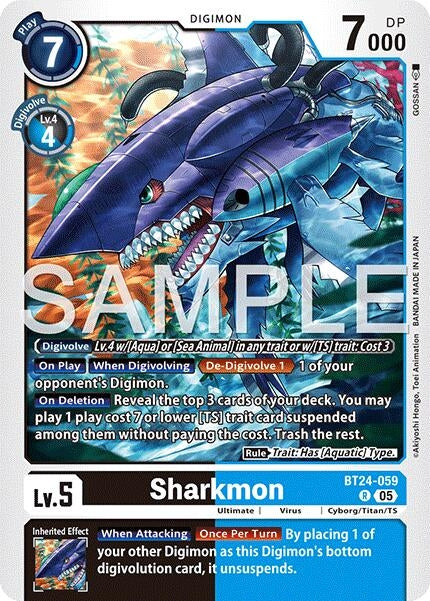 Image for Sharkmon [BT24-059 R] - Digimon Card Game