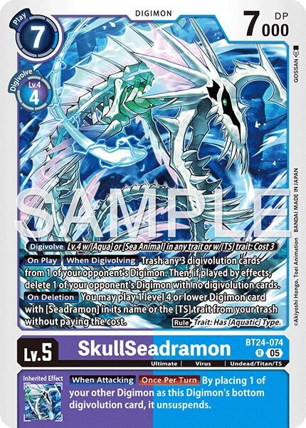 Image for SkullSeadramon [BT24-074 R] - Digimon Card Game