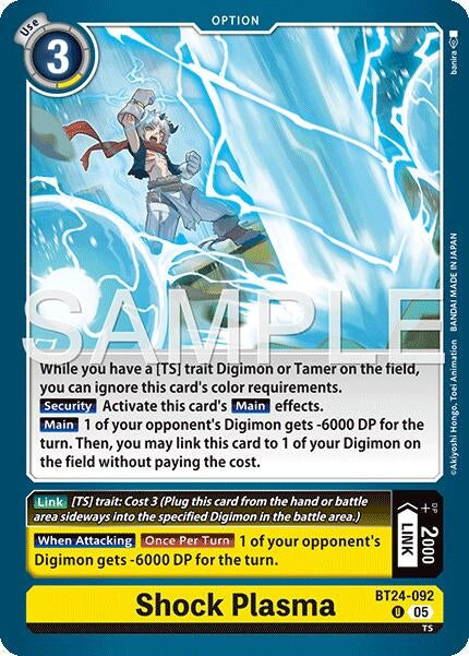Image for Shock Plasma [BT24-092 U] - Digimon Card Game