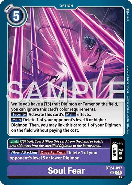 Image for Soul Fear [BT24-097 U] - Digimon Card Game