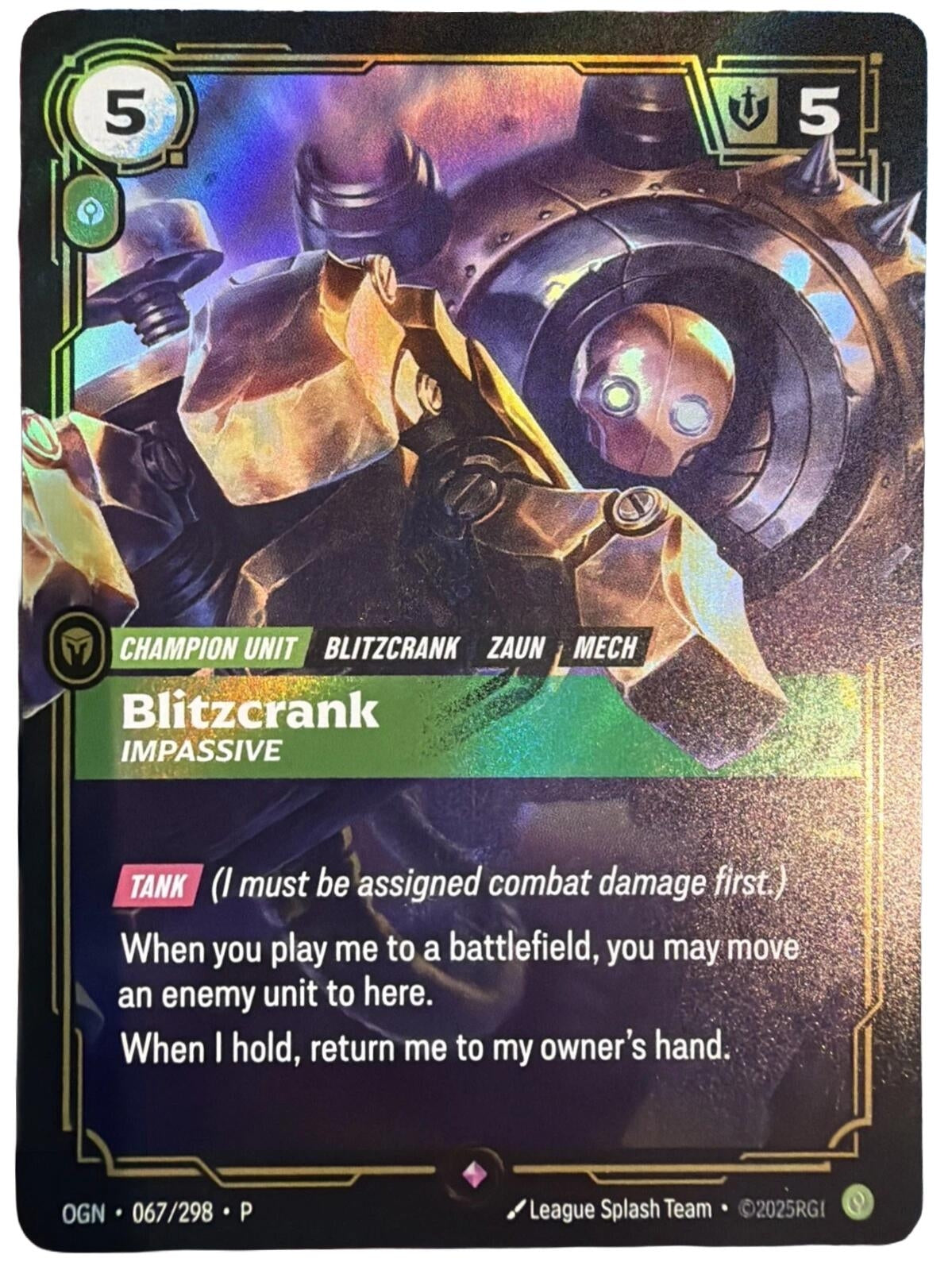 Image for Blitzcrank - Impassive [067/298] - Riftbound: League of Legends Trading Card Game