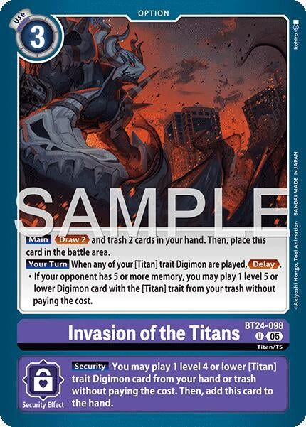 Image for Invasion of the Titans [BT24-098 U] - Digimon Card Game