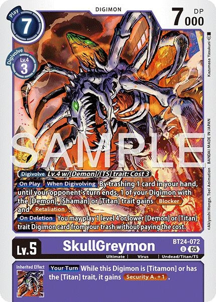 Image for SkullGreymon [BT24-072 U] - Digimon Card Game