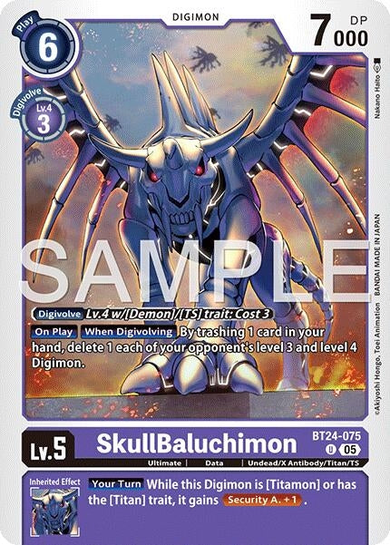 Image for SkullBaluchimon [BT24-075 U] - Digimon Card Game