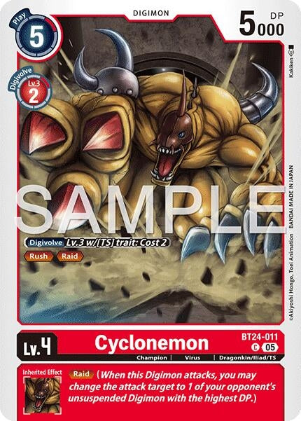 Image for Cyclonemon [BT24-011 C] - Digimon Card Game