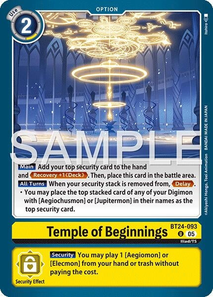 Image for Temple of Beginnings [BT24-093 U] - Digimon Card Game