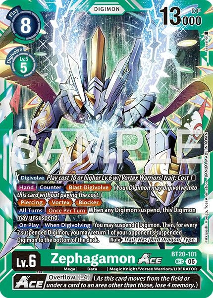 Image for Zephagamon ACE (Reprint) [BT20-101 SEC] - Digimon Card Game