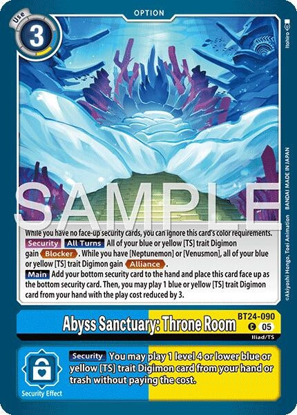 Image for Abyss Sanctuary: Throne Room [BT24-090 C] - Digimon Card Game