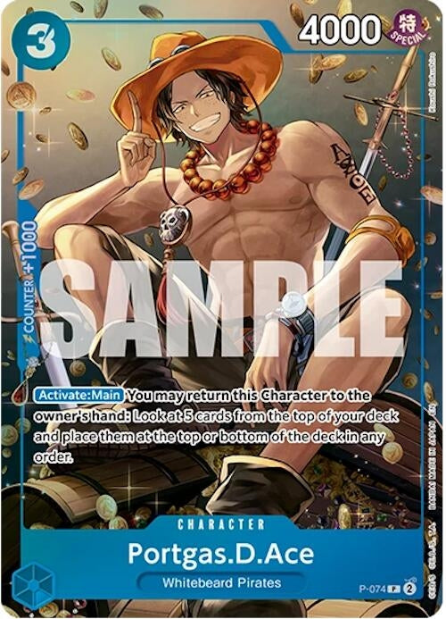 Image for Portgas.D.Ace (Tin Pack Set Vol. 2) [P-074] - One Piece Card Game