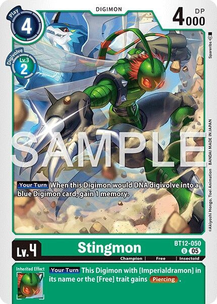 Image for Stingmon - BT12-050 (Reprint) [BT12-050 U] - Digimon Card Game