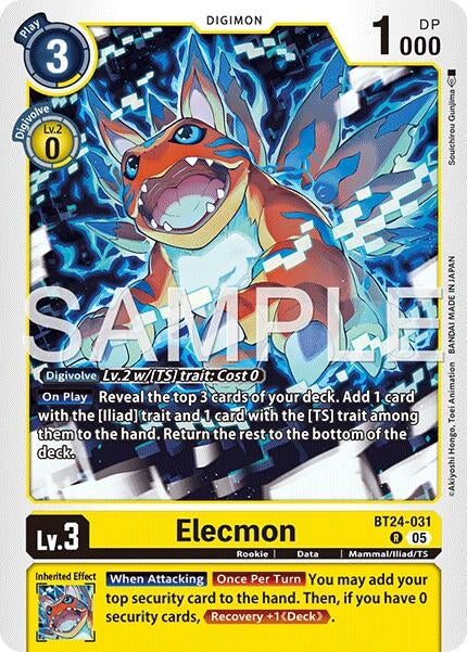 Image for Elecmon [BT24-031 R] - Digimon Card Game