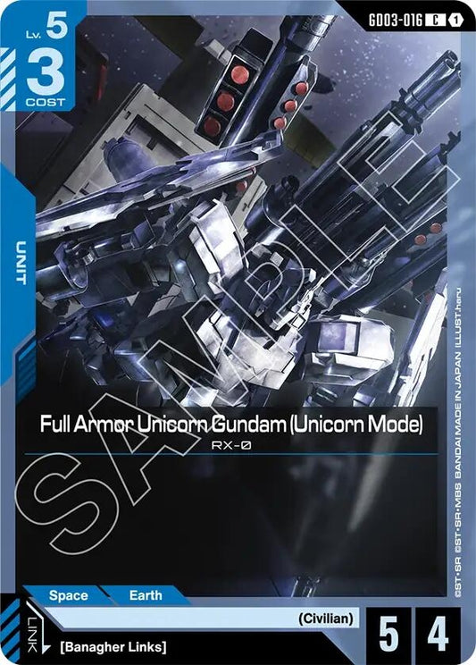 Image for Full Armor Unicorn Gundam (Unicorn Mode) [GD03-016] - Gundam Card Game