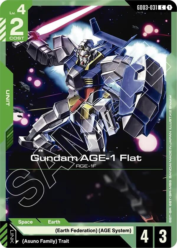 Image for Gundam AGE-1 Flat [GD03-031] - Gundam Card Game