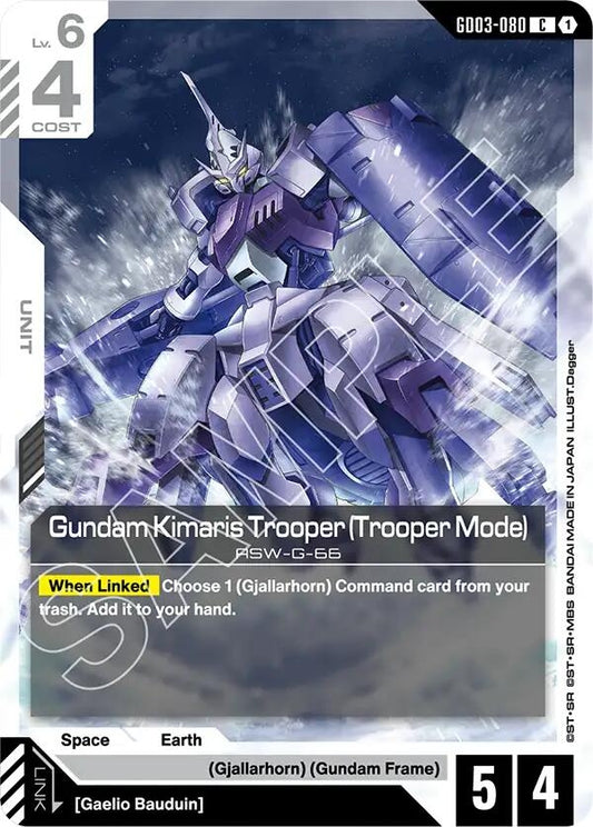 Image for Gundam Kimaris Trooper (Trooper Mode) [GD03-080] - Gundam Card Game